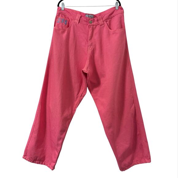 Digits Robo Demim Jeans Mens Large Pink Baggy Vintage‎ Hip Hop Streetwear Skater - Picture 1 of 6